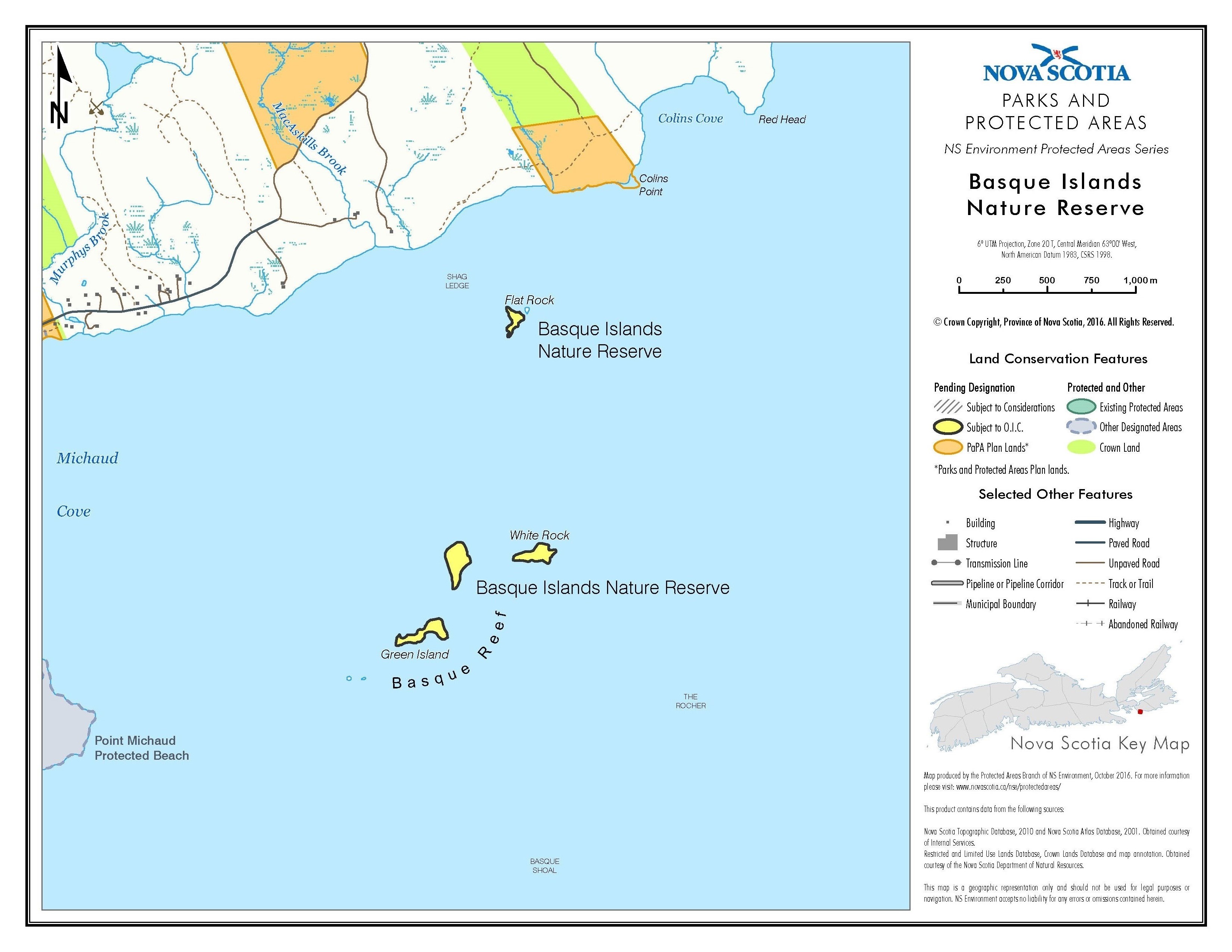 Map of Basque Islands Nature Reserve